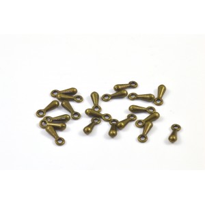 Antique brass mini drop with loop  (12 per pack)